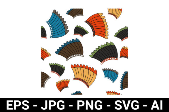 Colorful Indian Hat Seamless Pattern
