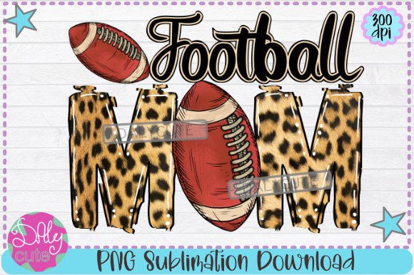 Football MOM Sublimation, Leopard