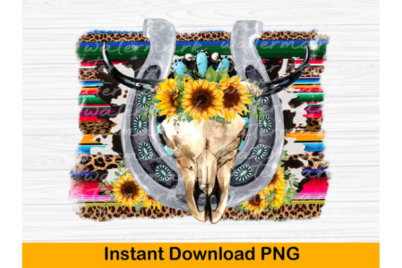 Horseshoe Floral Bull Skull Gemstone Png Review