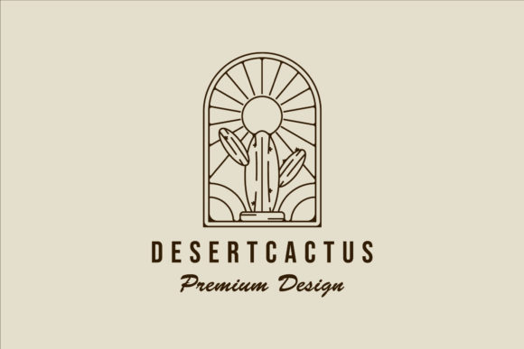 Minimalist Cactus Line Art Logo Review