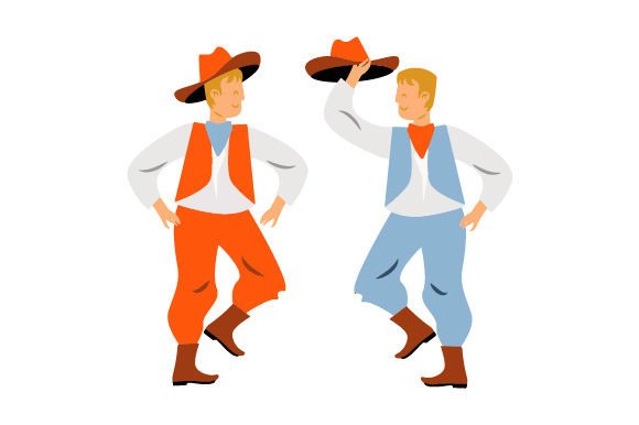 Western Dance Two Boys Dancing