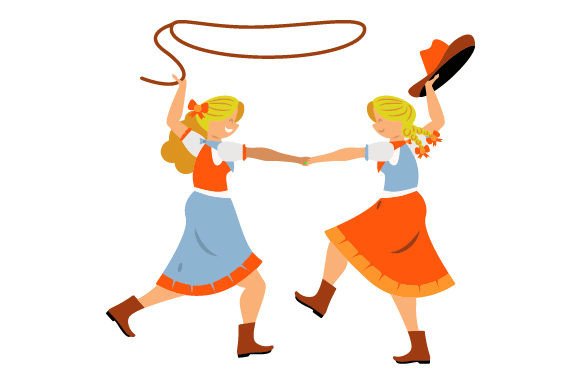 Western Dance Two Girls Dancing Embroidery Review