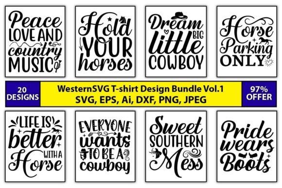 Western SVG T-shirt Design Bundle Vol. 1 Review